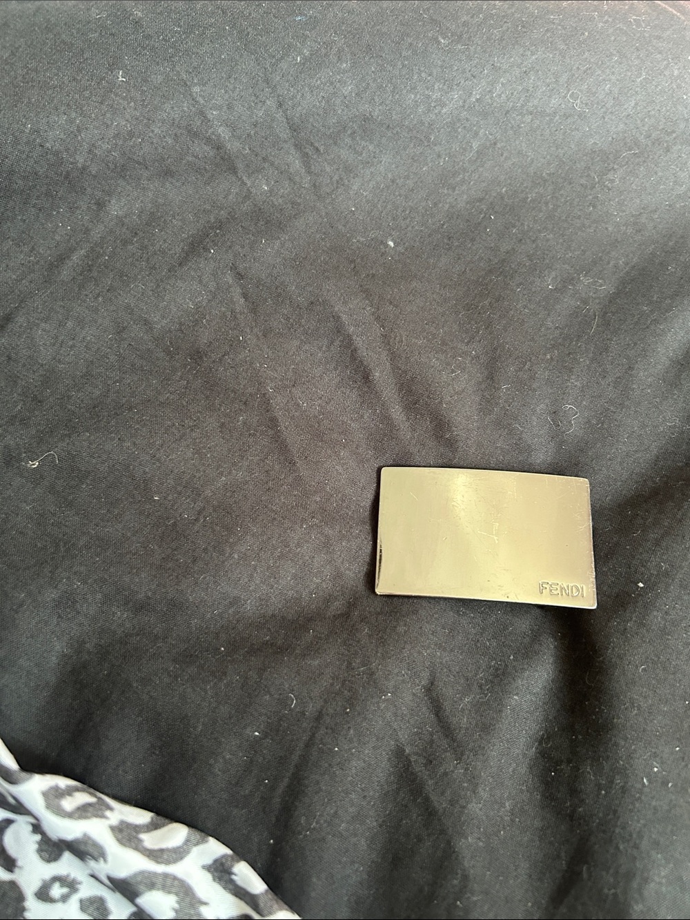 Fendi Gold Rectangular belt buckle